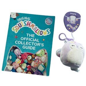 Lot of Squishmallows items: Collector’s Guide + Clip-On